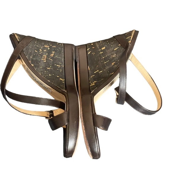 Jimmy Choo Strappy Wedge Heel Sandals in brown Leather size 36(6) - Picture 5 of 10